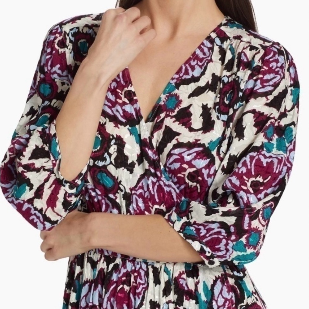 ba&sh Multicolor Abstract Pattern Dress